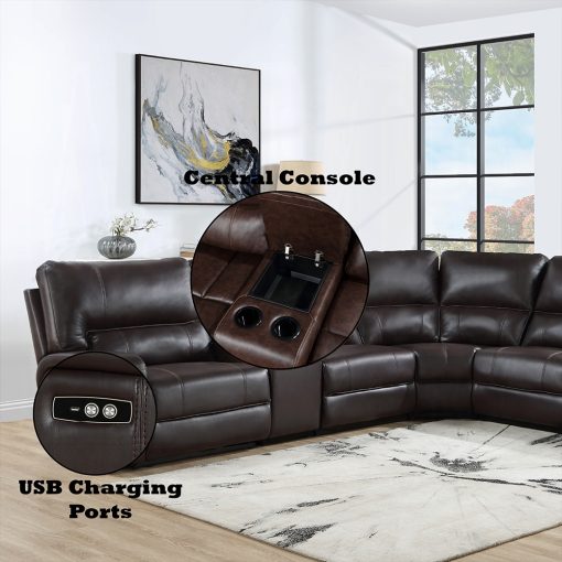 Acme Saul Power Motion Sectional Sofa - Image 21