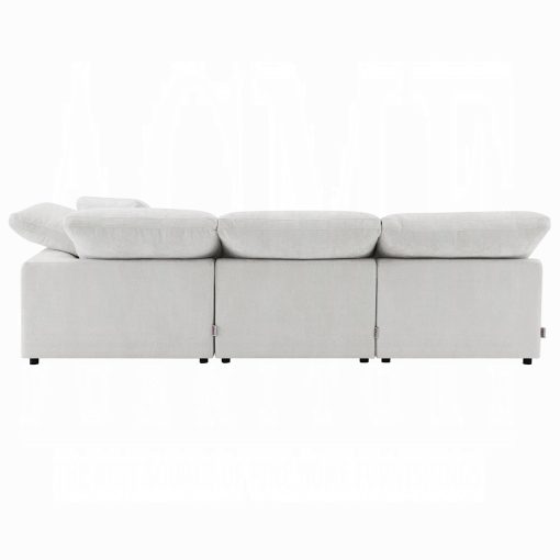 Acme Naveen Modular Ivory Linen Armless Chair - Image 15
