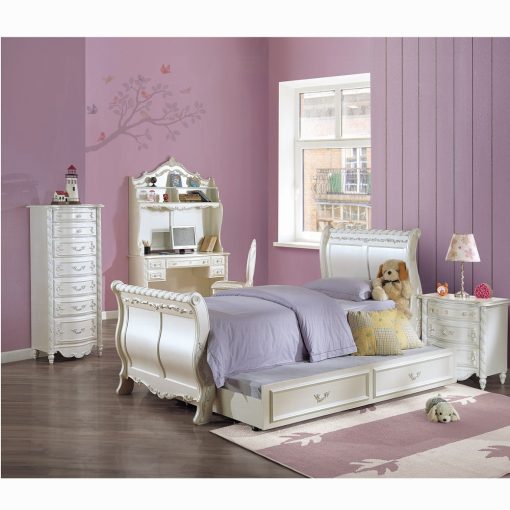 Acme Pearl Composite Wood White Chair - Image 2