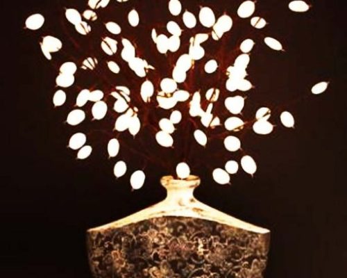 The Light Garden 108 Led Silver Dollar Branch 40"