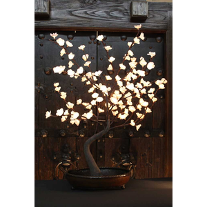The Light Garden 128 Light White Bonsai Tree With Led’s 32"