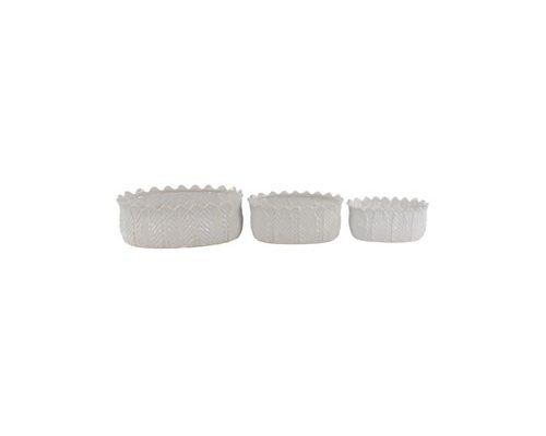 The Light Garden Cer planter White set of 3