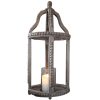 The Light Garden Wooden Glass Open Lantern with Bead Detailing