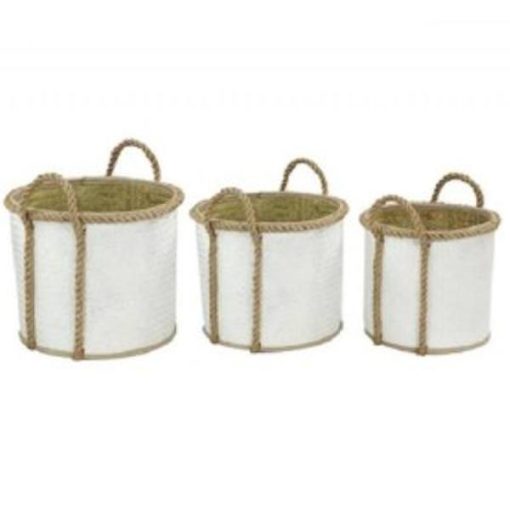The Light Garden Palm Leaf Basket Set of 3