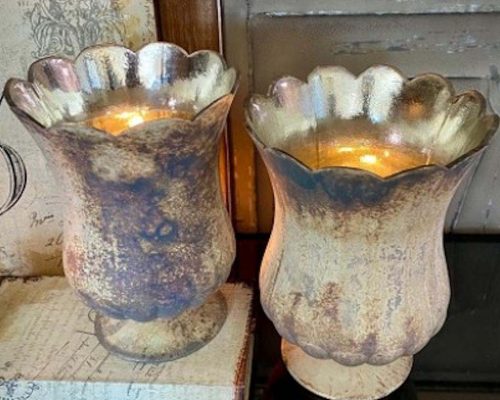 The Light Garden Scallop Edge Hurricanes Set of 2