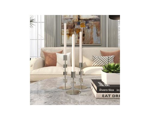 The Light Garden Silver Benson Candlesticks Set of 3