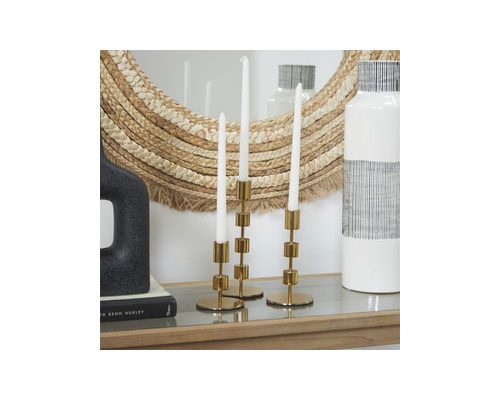 The Light Garden Gold Benson Candlesticks Set of 3