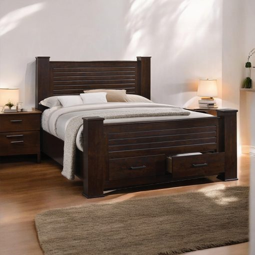 Acme Panang Mahogany Queen Bed with Storage