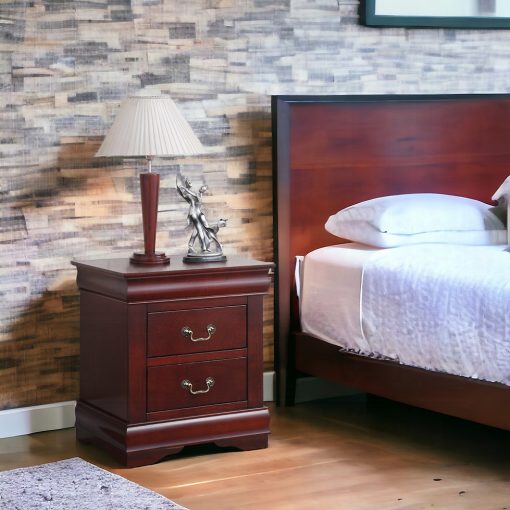 Acme Louis Philippe Cherry Nightstand - Image 13