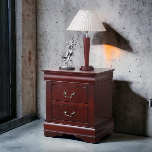 Acme Louis Philippe Cherry Nightstand - Image 14