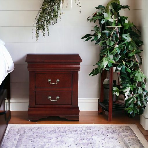 Acme Louis Philippe Cherry Nightstand - Image 6