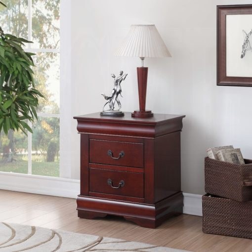 Acme Louis Philippe Cherry Nightstand