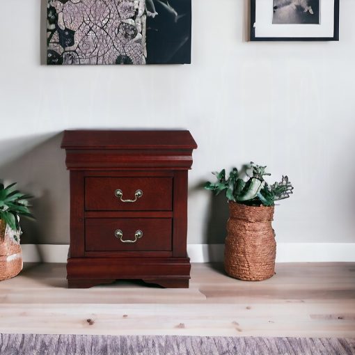Acme Louis Philippe Cherry Nightstand - Image 7