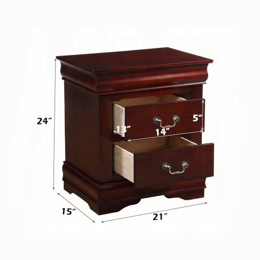 Acme Louis Philippe Cherry Nightstand - Image 16