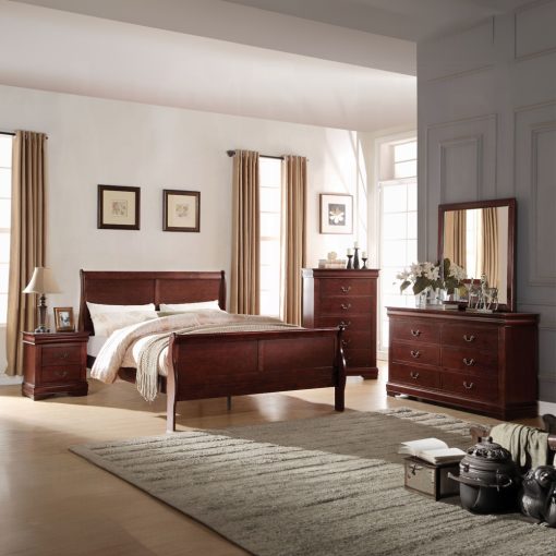 Acme Louis Philippe Cherry Nightstand - Image 15