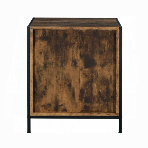 Acme Juvanth Rustic Oak & Black Nightstand - Image 6