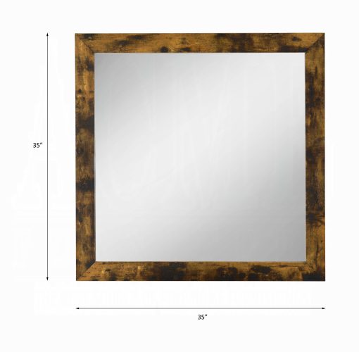 Acme Juvanth Rustic Oak Mirror - Image 5