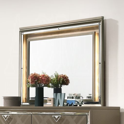 Acme Skylar Dark Champagne Mirror with Led