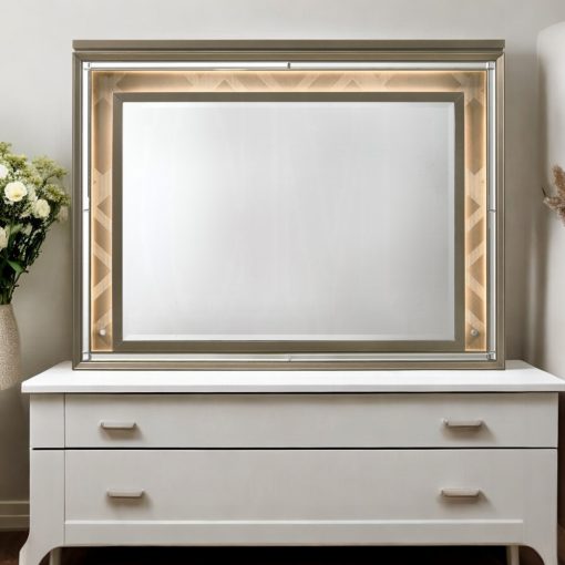 Acme Skylar Dark Champagne Mirror with Led - Image 5