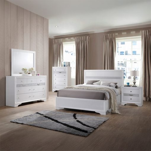Acme Naima Composite Wood White Bed - Image 2