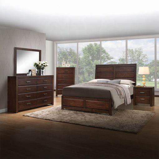 Acme Oberreit Walnut Bed - Image 4
