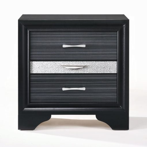 Acme Naima Black Nightstand - Image 2
