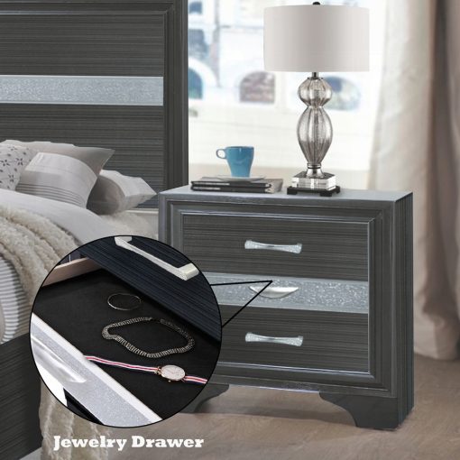 Acme Naima Black Nightstand - Image 9