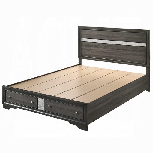 Acme Naima Gray Bed with Storage - Image 4