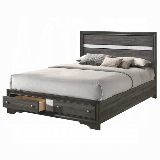 Acme Naima Gray Bed with Storage - Image 3