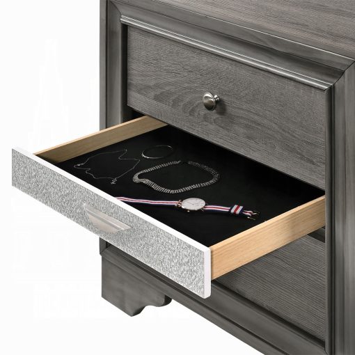 Acme Naima Gray Nightstand - Image 5