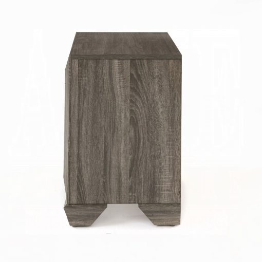 Acme Lyndon Weathered Gray Grain Nightstand - Image 3