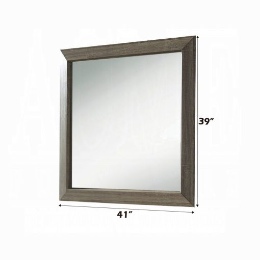 Acme Lyndon Weathered Gray Grain Mirror - Image 6