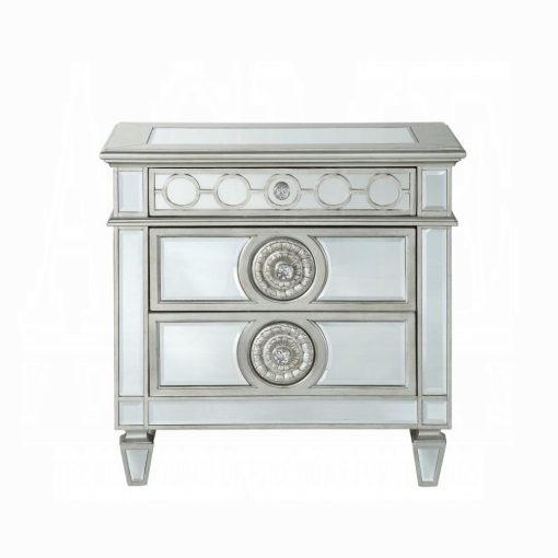 Acme Varian Mirrored Nightstand - Image 2
