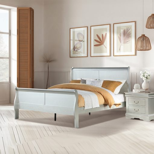 Acme Louis Philippe Platinum Bed