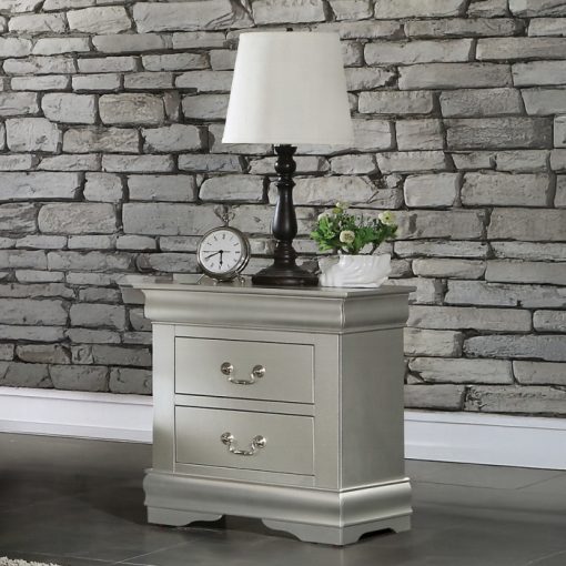 Acme Louis Philippe Platinum Nightstand