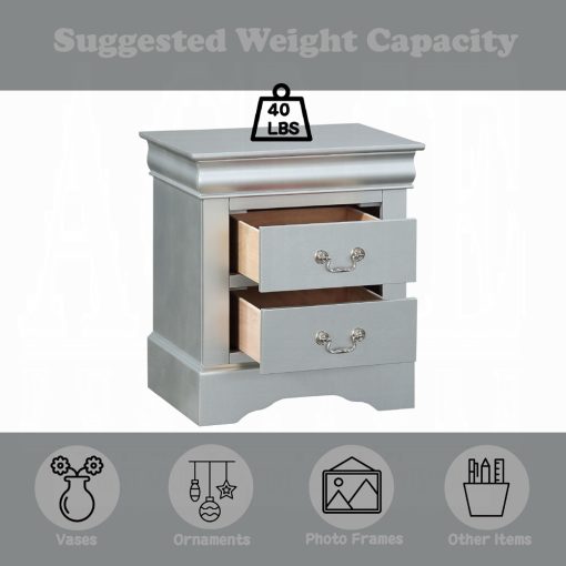 Acme Louis Philippe Platinum Nightstand - Image 11