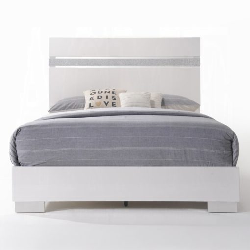 Acme Naima II White High Gloss Bed - Image 2