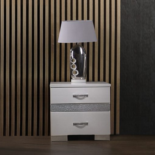 Acme Naima II White High Gloss Nightstand