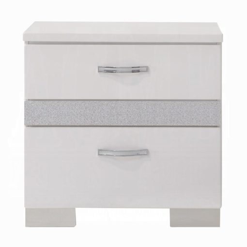 Acme Naima II White High Gloss Nightstand - Image 2