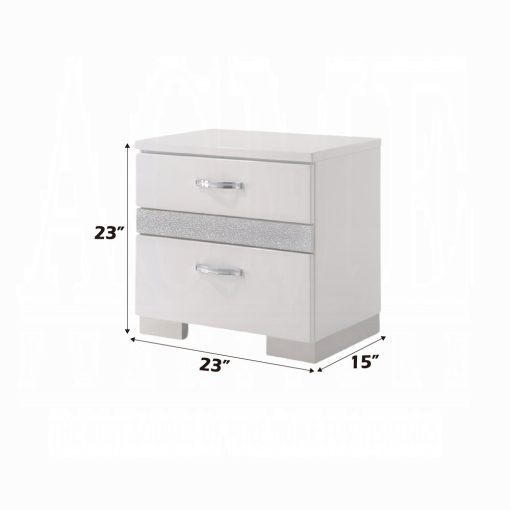Acme Naima II White High Gloss Nightstand - Image 4