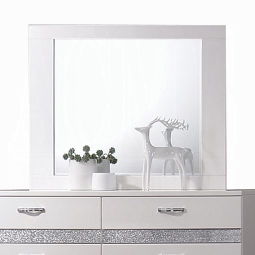 Acme Naima II White High Gloss Mirror - Image 3
