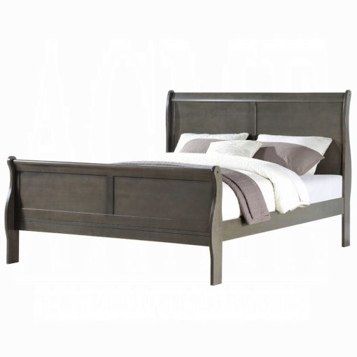 Acme Louis Philippe Dark Gray EK Bed - Image 3