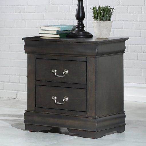 Acme Louis Philippe Dark Gray Nightstand