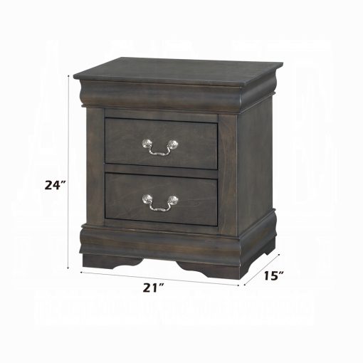 Acme Louis Philippe Dark Gray Nightstand - Image 9