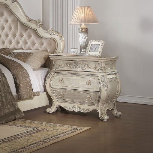 Acme Ragenardus Antique White Nightstand