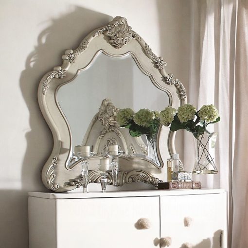 Acme Ragenardus Antique White Mirror - Image 3