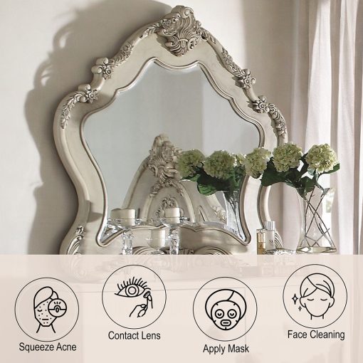 Acme Ragenardus Antique White Mirror - Image 5