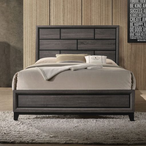 Acme Valdemar Weathered Gray Bed