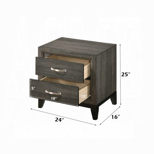 Acme Valdemar Weathered Gray Nightstand - Image 10