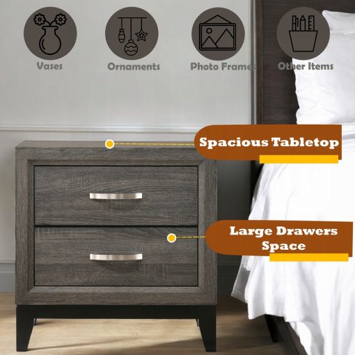 Acme Valdemar Weathered Gray Nightstand - Image 11